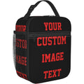 Axyaa Insulated Thermal Lunch Bag: Personalized Bento Tote with Photo & Text
