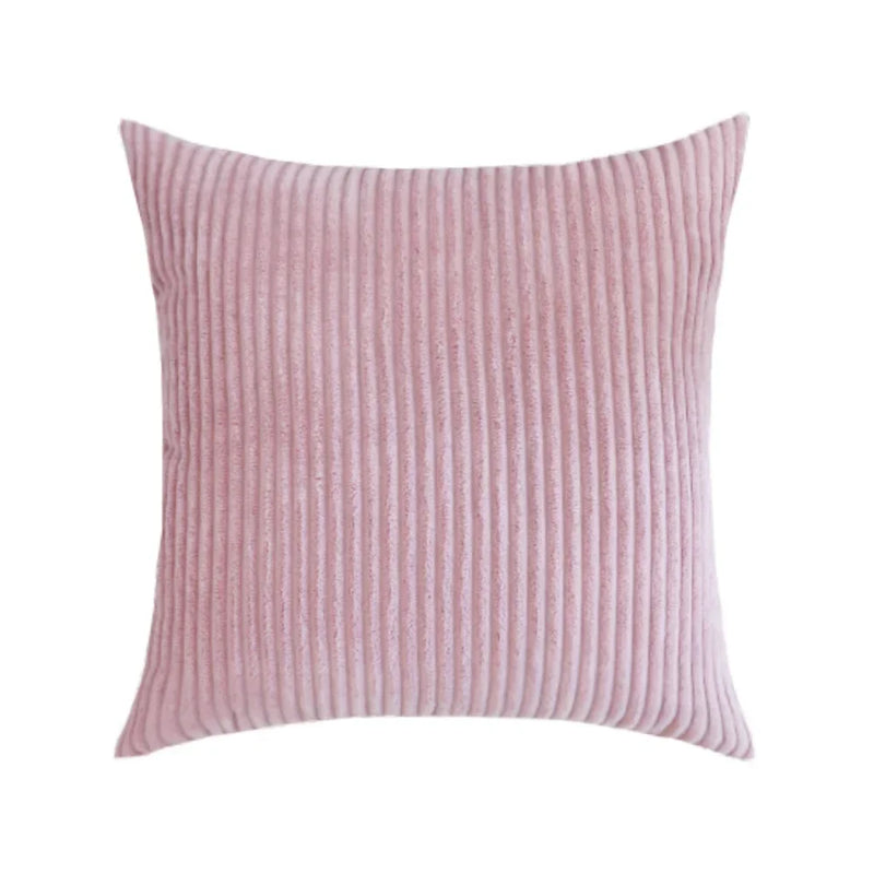 Axyaa Soft Corduroy Cushion Cover Striped Throw Pillow Case for Home Decor