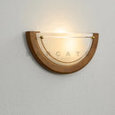 Axyaa Wooden Glass Wall Sconce Modern Vintage Nordic Light for Bedroom and Living Room