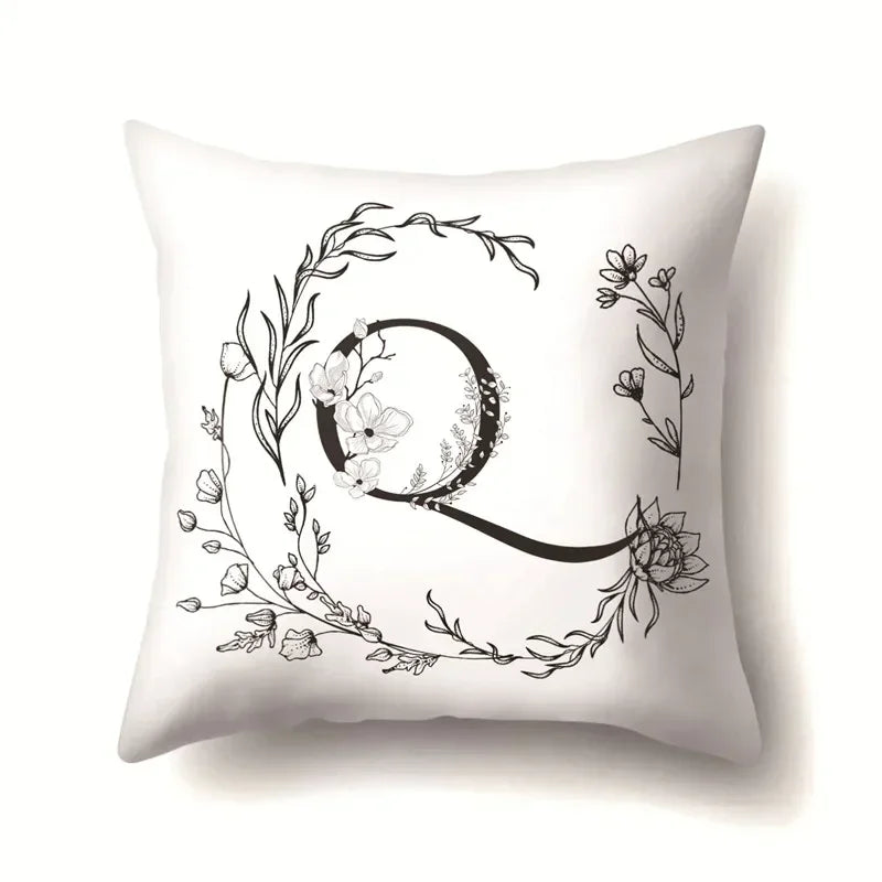 Nordic Style Letter Wreath Pillow Cover by Axyaa - Home Decor Essential