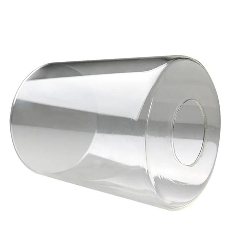 Axyaa Clear Glass Cylinder Lamp Shade for E27 Chandelier Table Wall Vanity Lamp