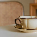 Axyaa Lace Shape Cup & Saucer Set, 240ml, Home Cafe & Office Teaware