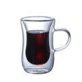 Axyaa Double Wall Glass Coffee Cup Handle Drinkware High Borosilicate Heat-resistant