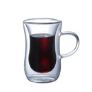 Axyaa Double Wall Glass Coffee Cup Handle Drinkware High Borosilicate Heat-resistant