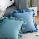 Axyaa Velvet Ruffle Cushion Cover for Home Decor 30x50/45/50cm
