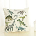 Axyaa Dinosaur Print Cotton Linen Pillowcase for Home Decor