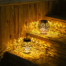 Axya Solar Lantern Lights: Stylish Outdoor LED Metal Hanging Lamp for Garden Decoration