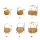 Axyaa Imitation Rattan Kitchen Storage Basket Brown with Handle