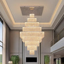 Axyaa Crystal Chandelier Stair Pendant Lamp Living Room Interior Lighting