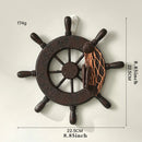 Rustic Anchor & Ship Wheel Wall Decor by Axyaa – Nautical Style Hanging Ornaments