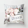 Axyaa Flower Pattern Decorative Sofa Cushion Cover Pillow Pink