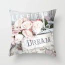 Axyaa Flower Pattern Decorative Sofa Cushion Cover Pillow Pink