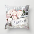 Axyaa Floral Pattern Decorative Sofa Cushion Cover Pink