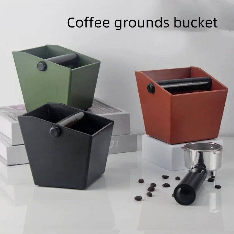 Axyaa Coffee Knock Box - Espresso Grounds Container Barista Bucket Bin Anti-Slip