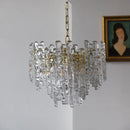 Axyaa Modern Ice Bar & Column Glass Chandelier Set for Home Décor