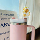 Axyaa Silicone Straw Toppers for Stanley Cup 40 oz Tumbler - Leak-Proof Dust Cover