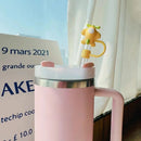 Axyaa Silicone Straw Toppers for Stanley Cup 40 oz Tumbler - Cute Kawaii Straw Covers