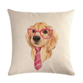 Axyaa Cute Puppy Head Linen Pillow Case 45*45cm