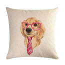 Axyaa Cute Puppy Head Linen Pillow Case 45*45cm