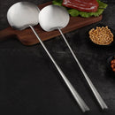 Axya Stainless Steel Chef Kitchen Utensil Set with Bamboo Spatula