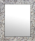Axyaa Mosaic Glass Wall Mirror, Decorative Embossed Rectangular Vanity Mirror
