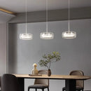 Axyaa Clear Glass 3-Light Pendant for Dining Room, Kitchen Island