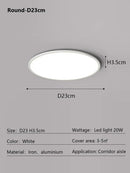 Axyaa Modern Round LED Dimmable Ceiling Light for Bedroom and Study Room