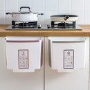 Axyaa Hanging Folding Trash Can DustBin Desktop Storage Box Bin Garbage Bucket