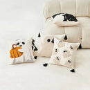 Axyaa Halloween Tuft Embroidered Pillowcase - Festive Cotton Cushion Cover