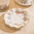 Axyaa Ceramic Coffee Cup & Saucer Set Retro Floral Afternoon Tea Mug