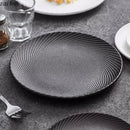 Axyaa Spiral Pattern Ceramic Plate Set, Molecular Cuisine Restaurant Tableware