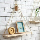 Axyaa Wooden Swing Wall Shelve - Plant Flower Pot Tray Storage - Home Garden Decoration