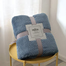 Axyaa Solid Yellow Flannel Throw Blanket 300GSM Soft Warm Plaid Square Bed Thickness