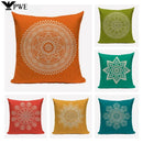 Axyaa Mandala Boho Retro Designer Linen Cushion Cover 45*45cm for Sofa
