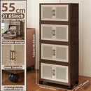 Axyaa Portable Folding Wardrobe with Lockable Wheels & Large Storage Capacity