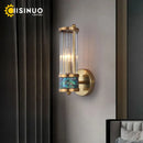 Axyaa Crystal Wall Sconce: Modern Gold Plated Metal Lamp for Bedroom, Living Room Lighting