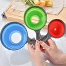 Axyaa Kitchen Funnel Set for Bottles, Jars, Liquid, and Powder Transfers