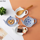 Axyaa Ceramic Pot Seasoning Dish Set - Creative Tableware for Tea, Dim Sum, Snacks