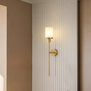 Axyaa Alabaster Marble LED Wall Lamp, All Copper Fixture for Living Room, Bedroom & Study
