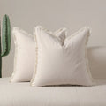 Axyaa Solid Color Cushion Cover 50X50 Cotton Throw Pillowcase for Home and Sofa