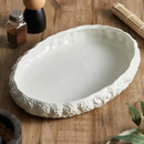 Axyaa Large Deep Steamed Fish Plate - Elegant Ceramic Seafood Platter