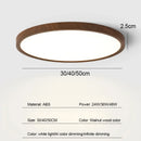Axyaa Circular Wood Grain LED Ceiling Lamp for Home, Restaurant, and Balcony