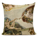 Michelangelo Genesis Mural Sofa Pillow Case by Axyaa - Renaissance Art Decoration