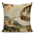 Michelangelo Genesis Mural Sofa Pillow Case by Axyaa - Renaissance Art Decoration