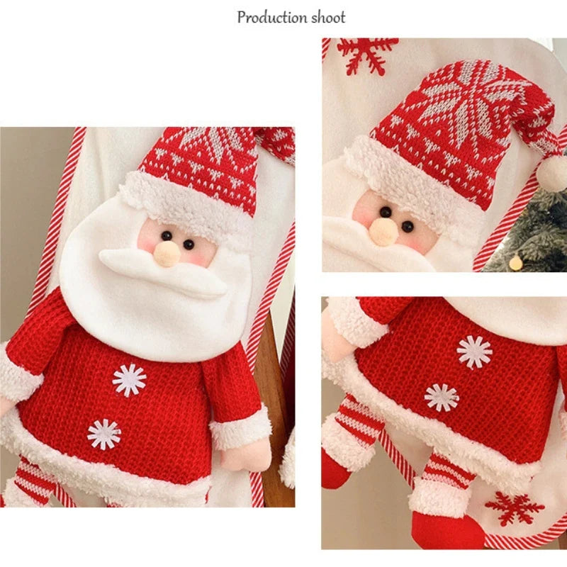 Axyaa Christmas Eve Socks: Children's Xmas Gift Candy Bag for Party Decoration