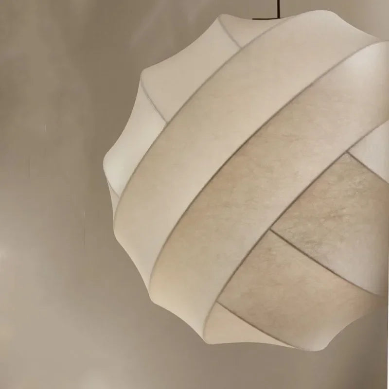 Axyaa Wabi Sabi Silk Ball Pendant Lamp - Minimalist Japanese Style Light
