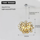 Axyaa Bubble Chandelier: Colorful Glass Pendant Lamp for Kids' Rooms, Bedroom, Dining Room