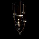 Axyaa Modern Leather Belt Glass Ball Chandeliers LED Hanging Lamps