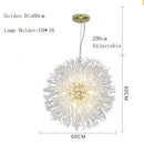 Axyaa Modern Silver Crystal Chandelier LED Pendant Lamp for Dining Room