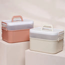 Axyaa Nail Art Storage Box: Plastic Organizer for Manicure Accessories & Gel Polish